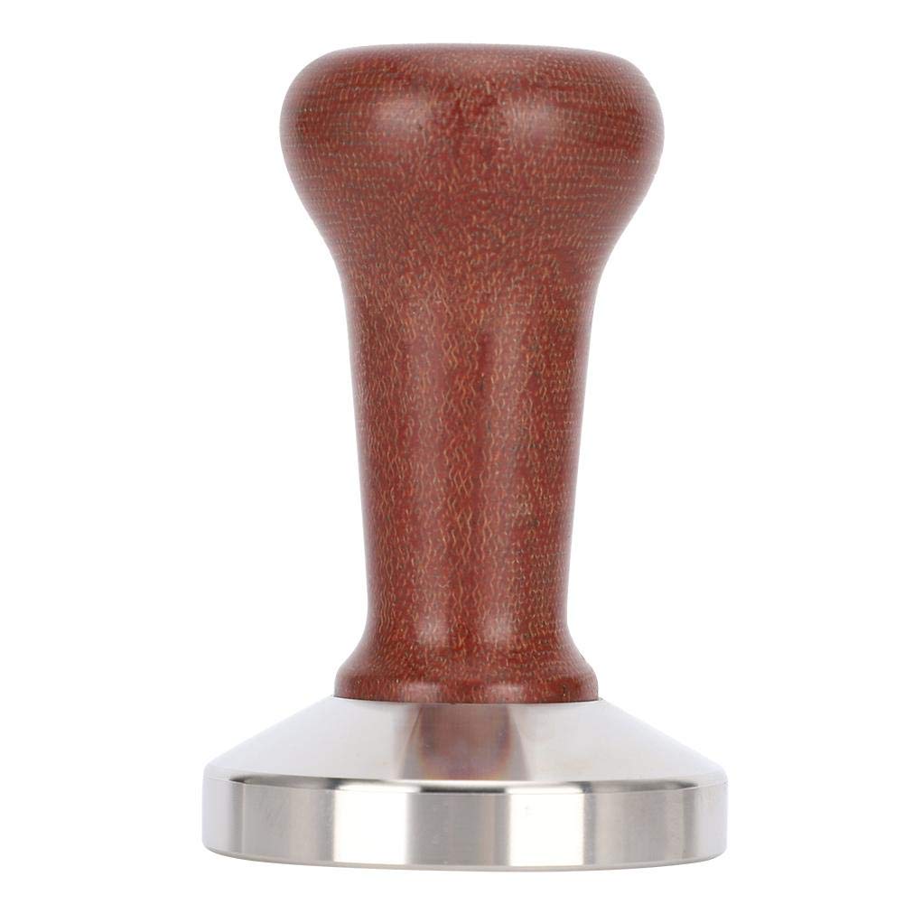 Premium 2.3 Inch Stainless Steel Coffee Tamper with Wood Handle - Professional Espresso Tamping Tool for Home Baristas, Coffee Shops & Office Use - Perfect for Espresso Machine Powder Pressing & Latte Art Preparation