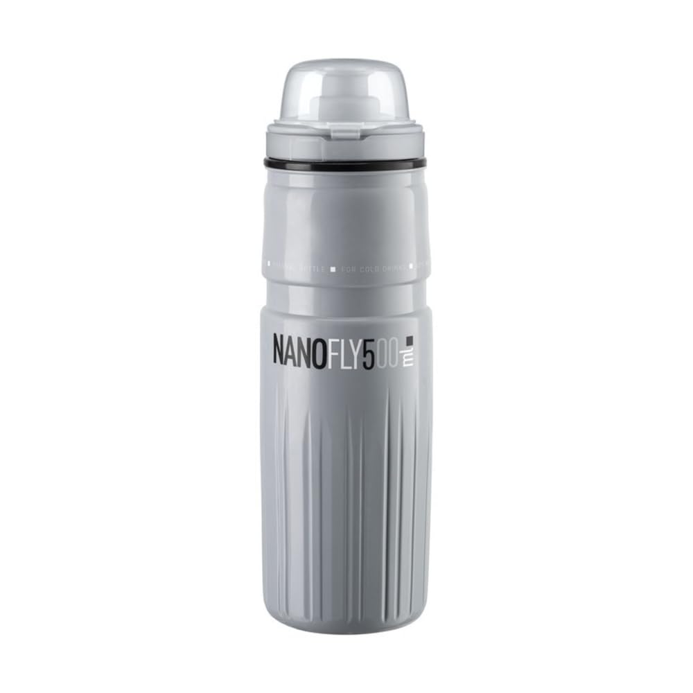 Elite NanoFly 500ml Insulated Water Bottle - Ultra Lightweight Thermal Cycling Stainless Steel Flask for Gym, Hiking & Travel (Grey) - Keeps Drinks Hot/Cold for Hours
