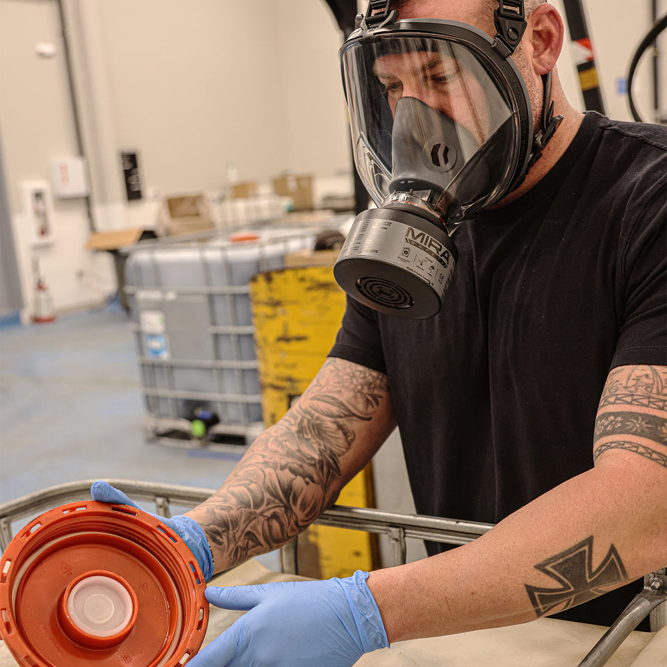 Mira Safety CM I01 Lightweight Full Face Respirator Mask - NIOSH Certified for Chemical, Biological & Industrial Protection - Ideal for Emergency Preparedness, DIY Projects & Workplace Safety