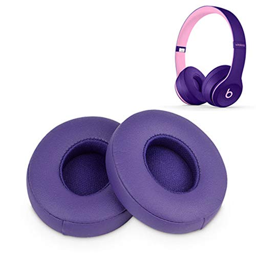 Replacement Ear Cushion Pads for Beats Solo 2 & Solo 3 Wireless Headphones - Soft Comfortable Purple Earpads - Perfect for Music, Gaming & Travel Accessories