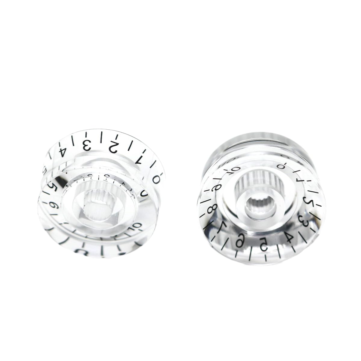 4Pcs Clear LP Electric Guitar Knobs - Metric LP Style Volume & Tone Control Knobs for Electric Guitar & Bass - Replacement Parts Set - Perfect for DIY Guitar Repair & Customization
