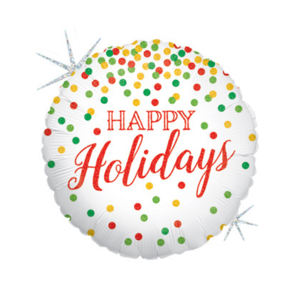 18 Inch Happy Holidays Christmas Decorations - Festive Holiday Home & Party Decor for Xmas Tree, Fireplace, and Office