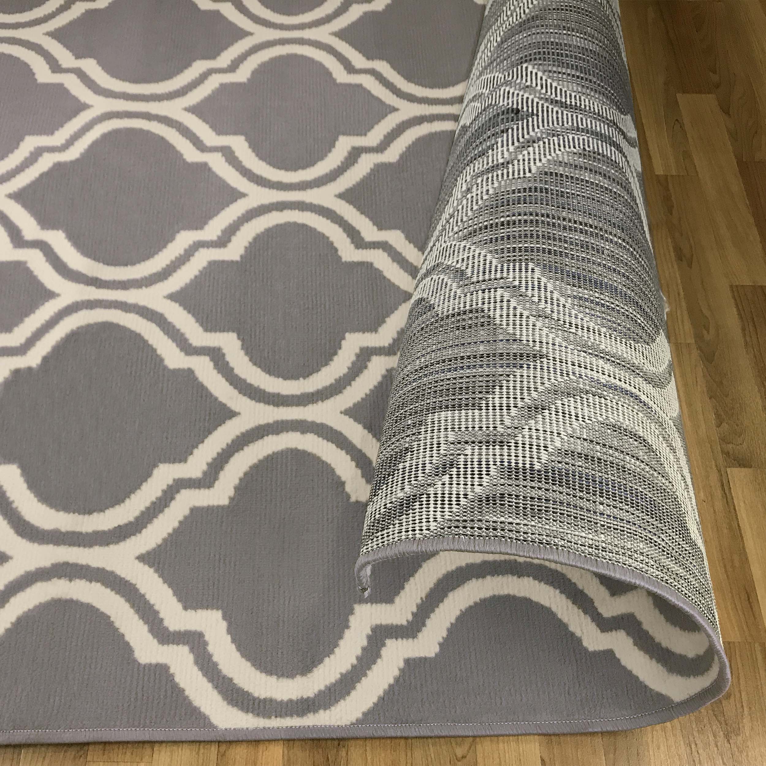 Double Trellis Indoor Area Rug - Non-Slip, Soft & Durable - Perfect for Living Room, Bedroom, or Home Office Decor