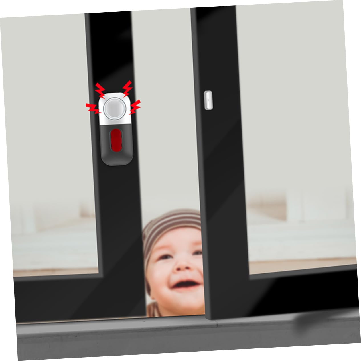 Home Security Window Alarm - Wireless Door & Window Sensor with Loud Alarm, Grey | Easy DIY Installation for Apartment, House & Office Safety