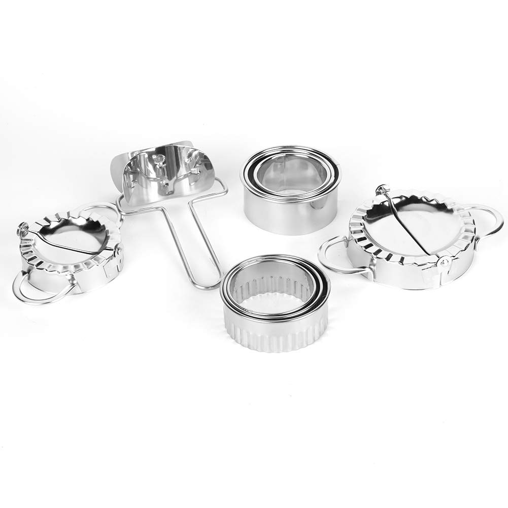 304 Stainless Steel Dumpling Maker Mold - Manual Dumpling Press, Pastry Dough Cutter & Wrapper Set - Perfect for Homemade Dumplings, Empanadas & Asian Cooking | Kitchen Baking Tools for Chinese, Japanese & Korean Cuisine