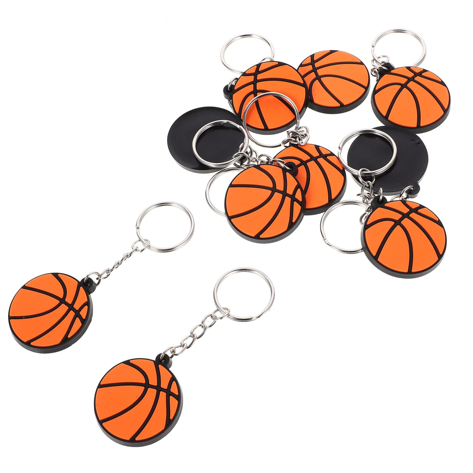HANABASS 10pcs Sports Ball Keychains - Lightweight Team Decorative Keyrings for Party Favors, Gift Bags, and Backpack Accessories