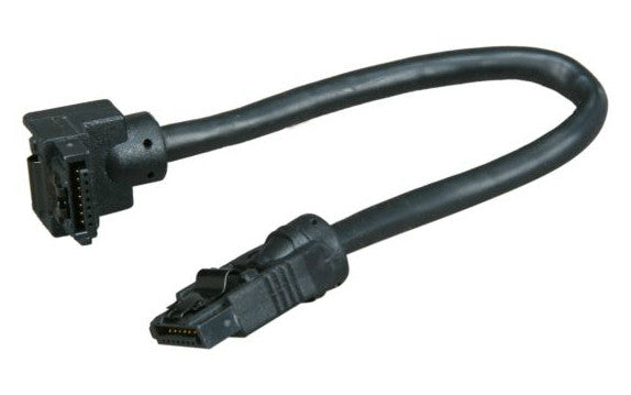 High-Speed SATA III 6Gbps Cable - 12-Inch Black Straight to Right Angle Connector for PC, SSD, HDD Upgrades - Perfect for Gaming Rigs and Data Storage Expansion