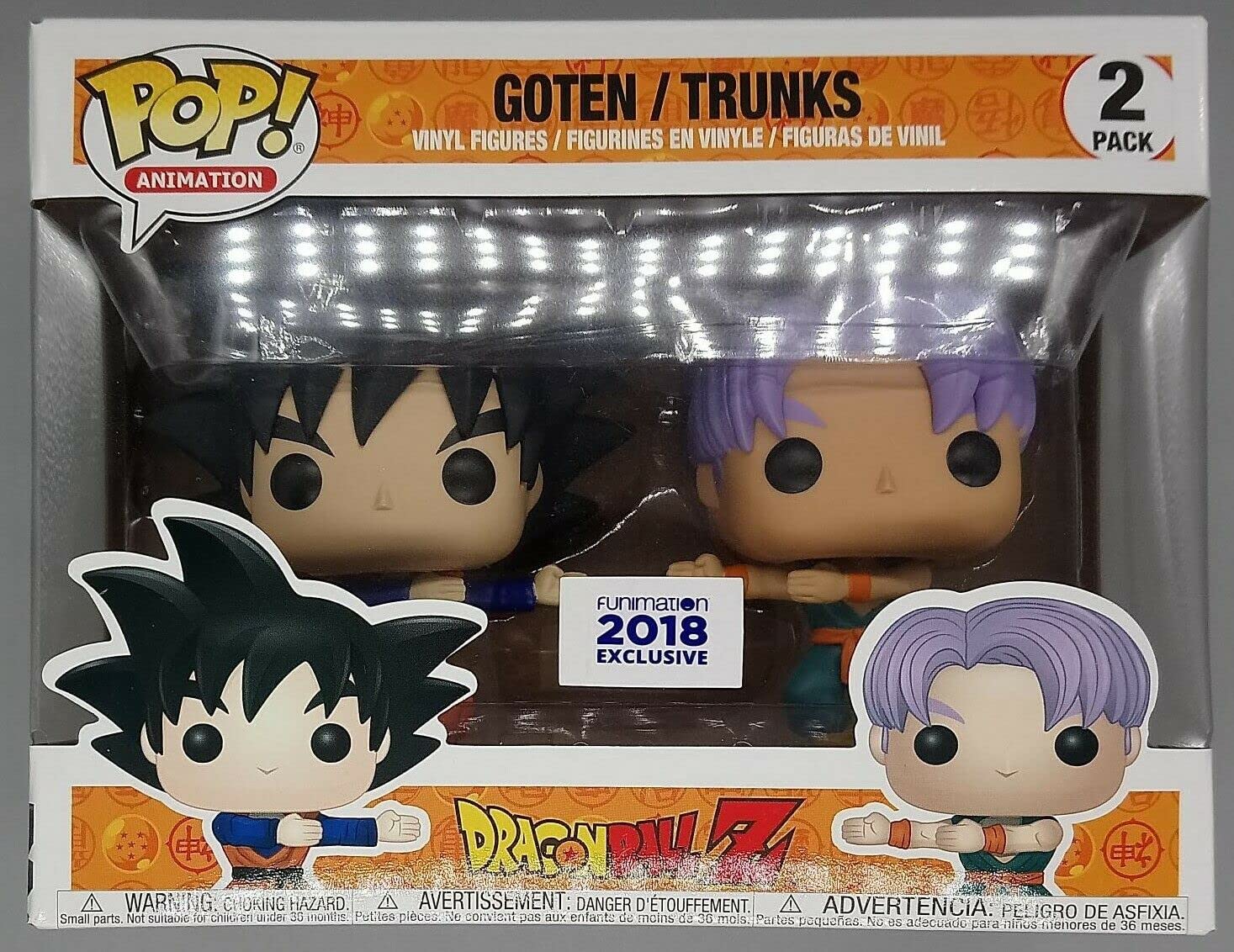Funko Pop! Animation Dragon Ball Z Goten & Trunks 2-Pack Collectible Figures - Perfect for Anime Fans, Gift for DBZ Lovers, Office & Home Decor