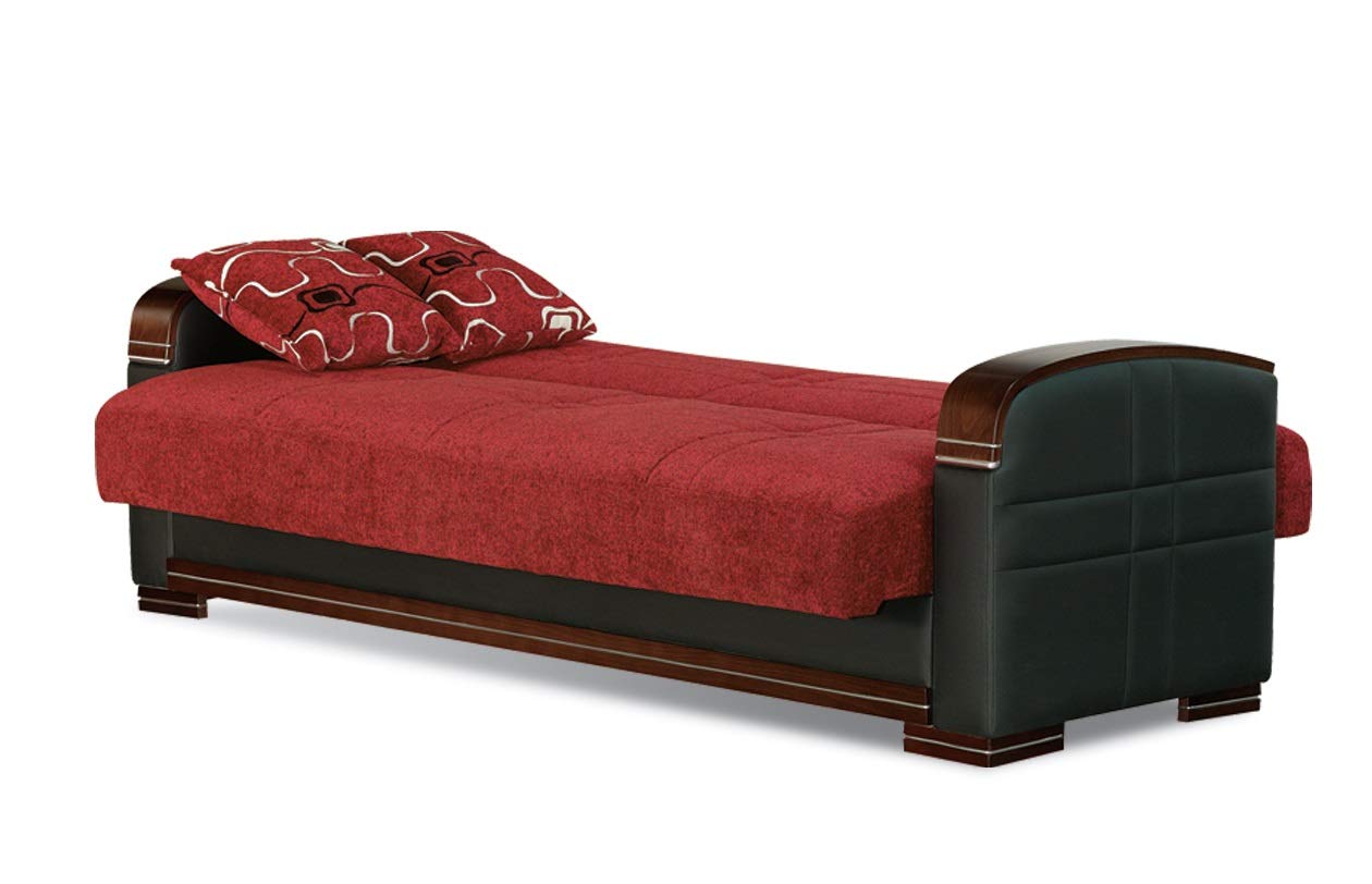 BEYAN Indiana Modern Upholstered Convertible Sofa Bed - 3-in-1 Sleeper Sofa with Storage for Small Spaces, Living Room, Guest Room & Apartment - Comfortable Futon Couch with Removable Cushions