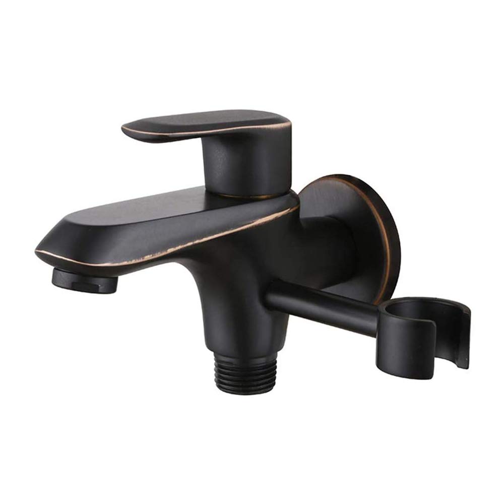 YHJZSM Handheld Bidet Sprayer for Toilet, Black Brass Wall-Mounted Bidet Faucet with Leak-Proof Hose & Cold Water - Perfect for Diaper Washing, Baby Care & Bathroom Hygiene