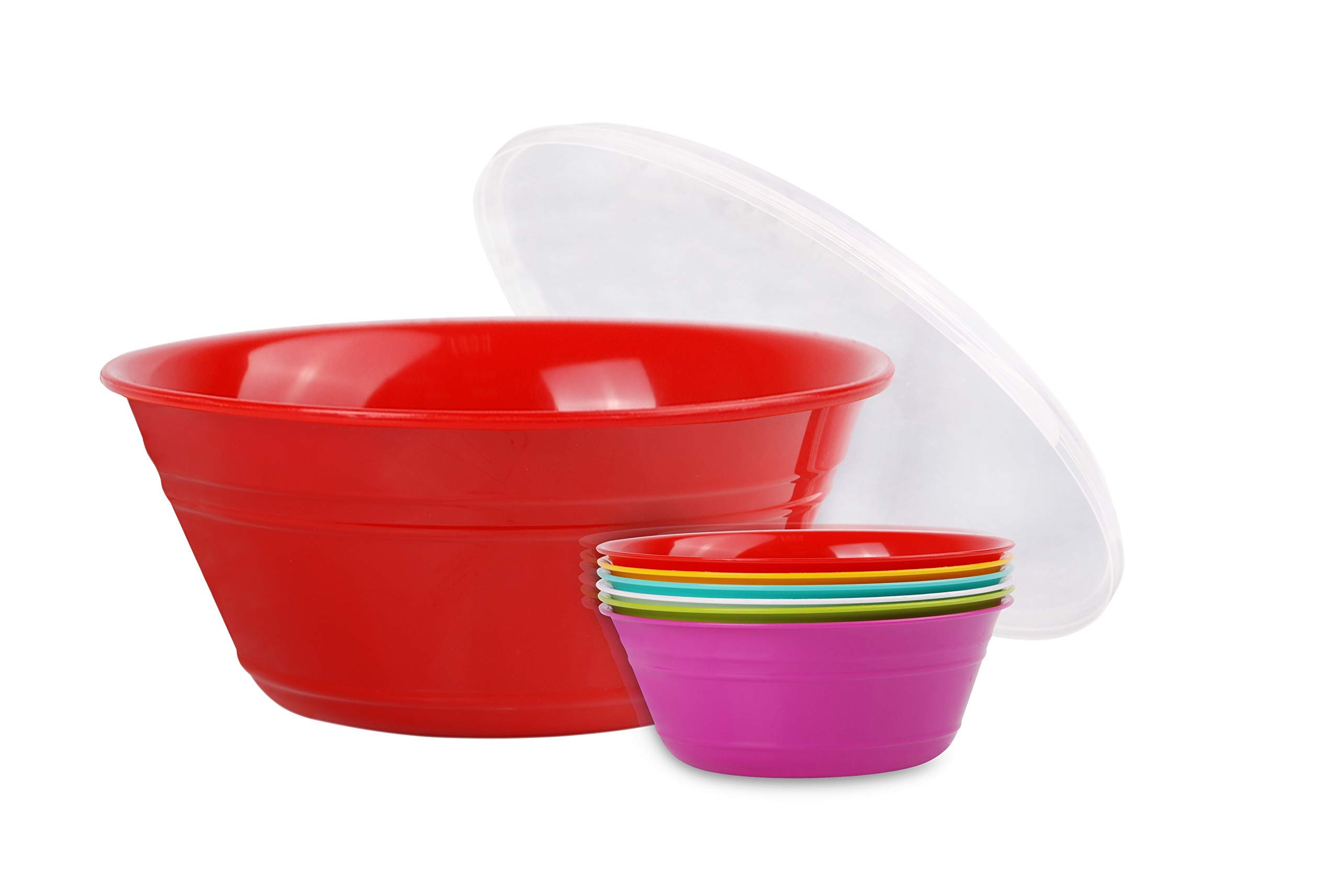 **Mintra Home Snack Bowls Set - 4-Piece Red Popcorn Bowls for Movie Nights, Parties & Snacking - Durable & Stylish Serving Bowls for Chips, Nuts & Candy**