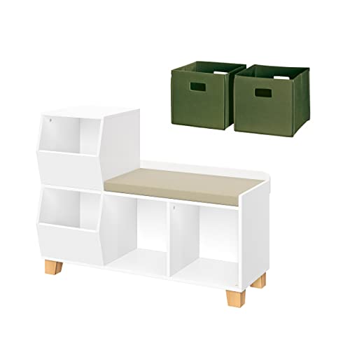 White With 2 Olive Bins