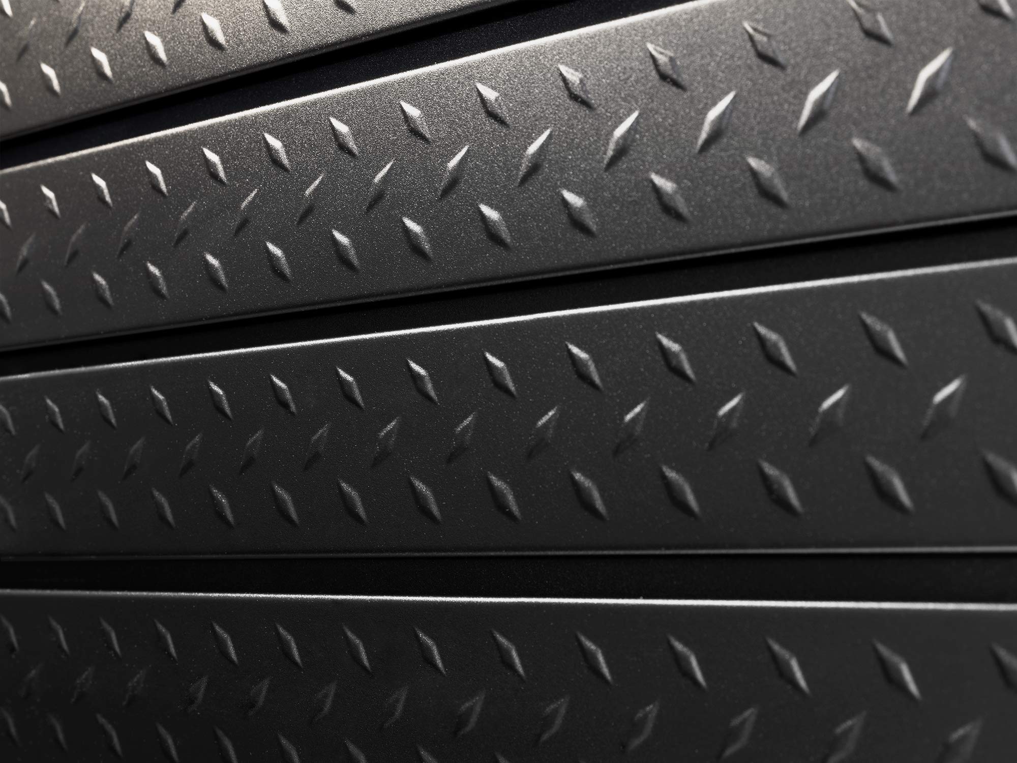 NewAge Products Pro Series 56-Inch x 24.5-Inch Black Diamond Plate Slatwall Backsplash | Heavy Duty Steel Garage Wall Organizer | Perfect for Garage Storage, Workshop Organization & Tool Display (Model 51716)