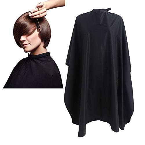 Waterproof Nylon Barber Apron for Hair Cutting & Styling - Professional Salon Apron for Men & Women (Black) - Ideal for Hairdressers, Barbers & Home Haircuts
