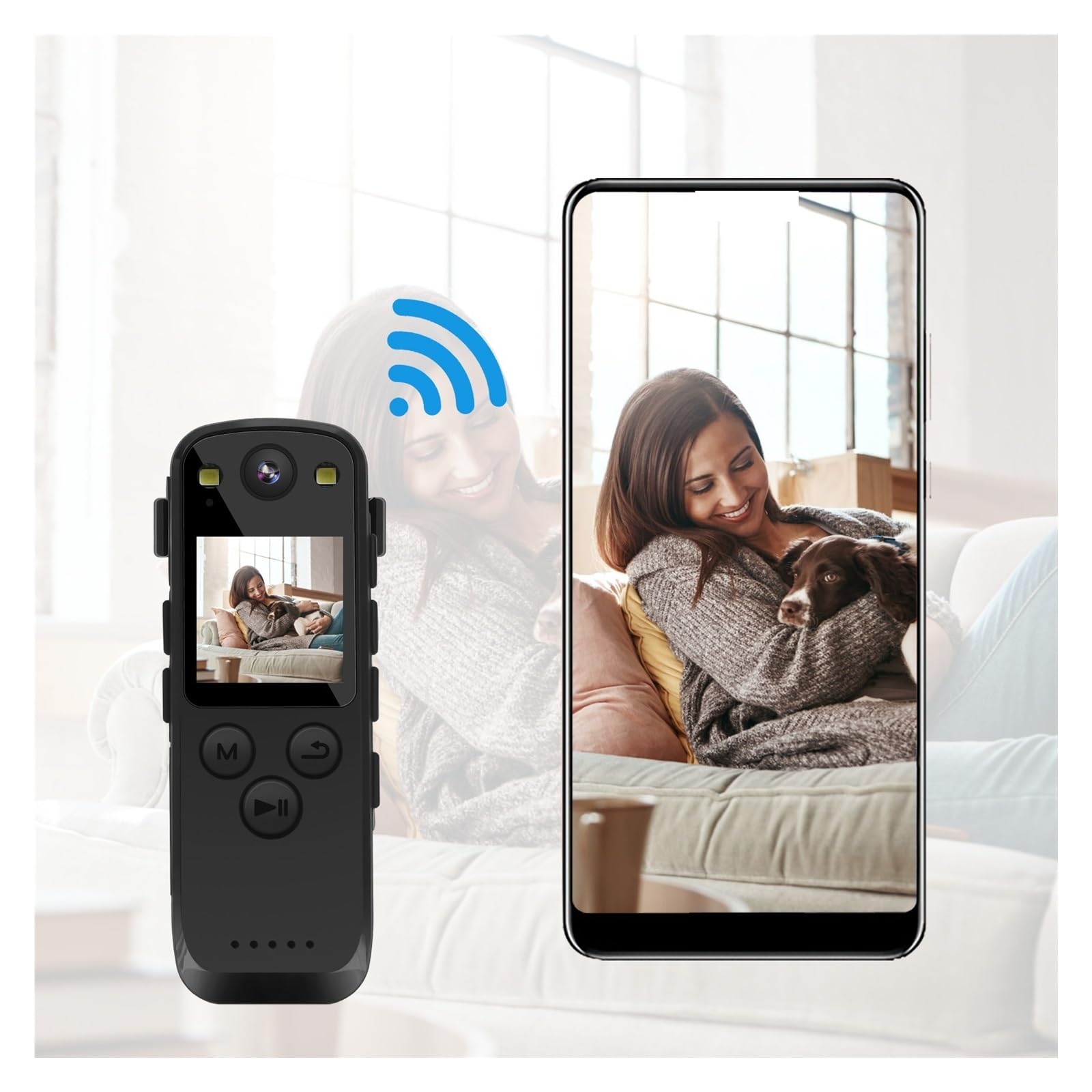 4K Action Camera - Waterproof Sports DV with WiFi, 20MP Mini Body Camcorder for Outdoor Adventures, Motion DVR with Audio Recording - Perfect for Cycling, Skiing, Vlogging & Security Surveillance (Camera Only)