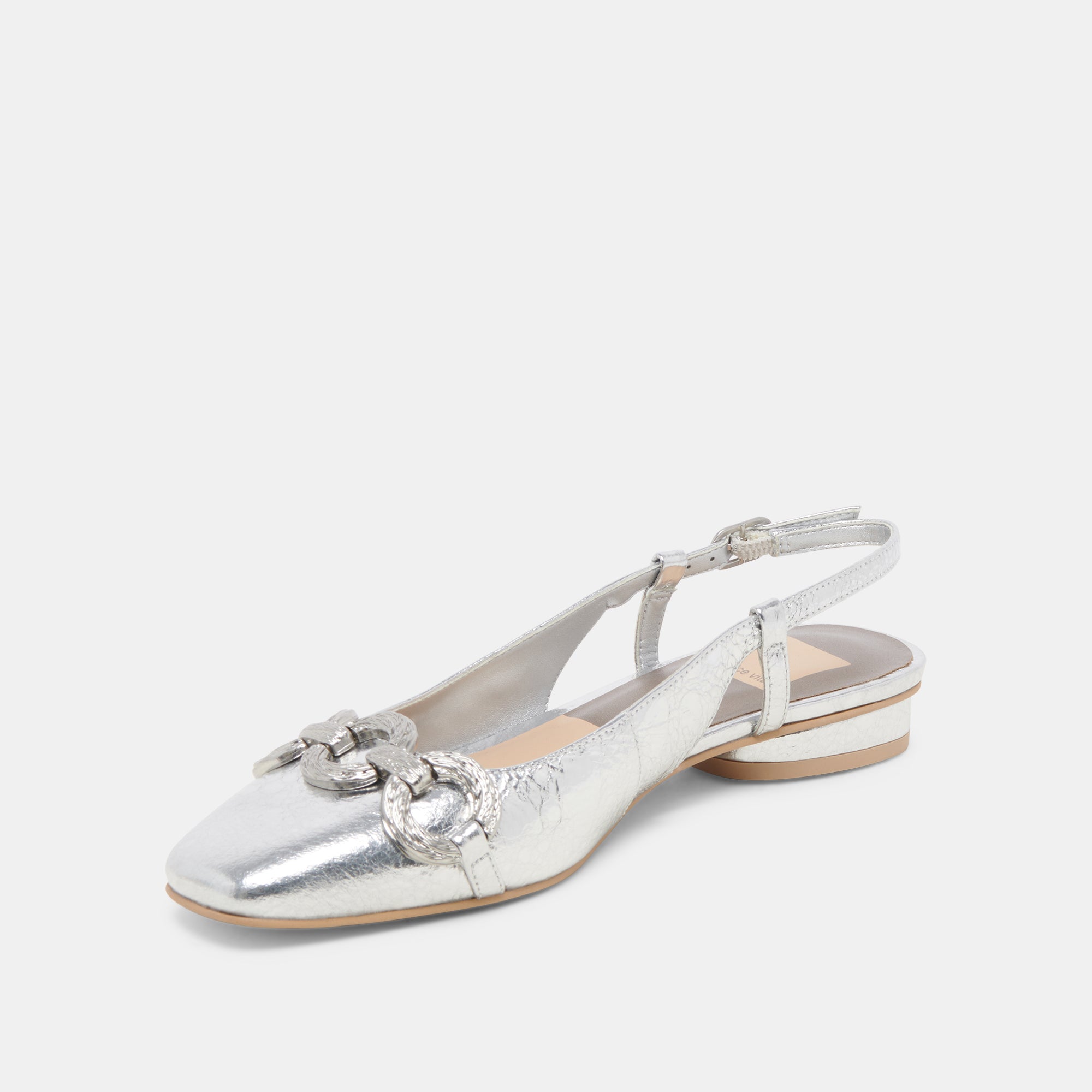RAMANO FLATS Silver Distressed Leather Women's Shoes - Comfortable & Stylish for Casual Wear, Office, and Everyday Outfits