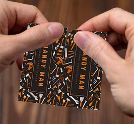Hamilco Premium Blank Business Cards - 80 lb Heavy Weight Cream Cardstock Paper, Perforated 3.5