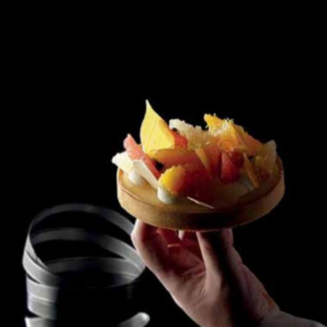 Pavoni Crostate Micro Perforated Ring - 1.3 Inch Height Stainless Steel Baking Mold for Perfect Pastry Crusts | Ideal for Tarts, Quiches & Pies