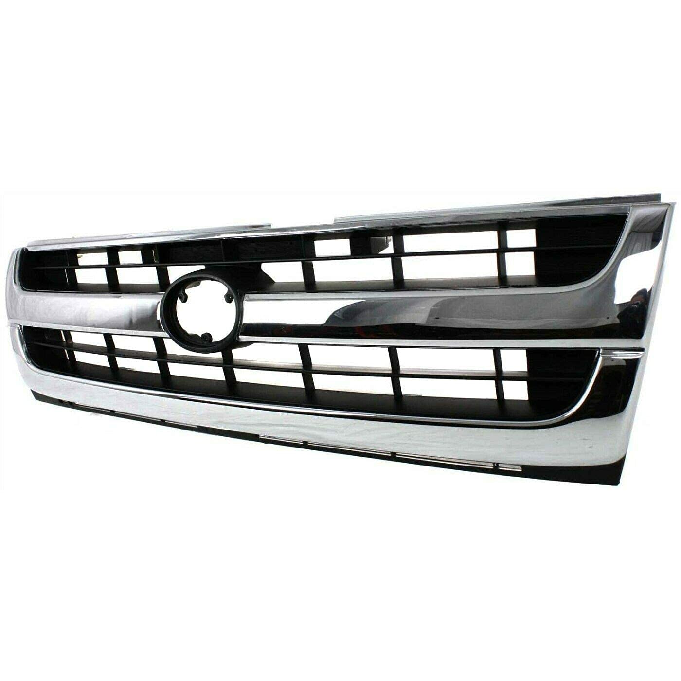 Chrome & Black Plastic Grille Replacement Assembly for Extended Cab Pickup Trucks - Auto Front Grill Upgrade for Ford, Chevy, Dodge | Off-Road & Daily Driving Protection