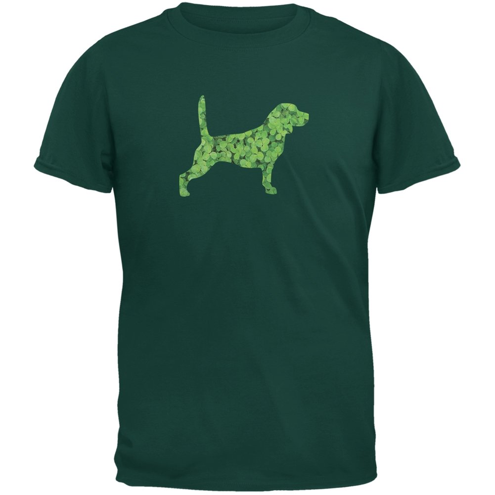Beagle Shamrock Irish Adult T-Shirt for St. Patrick's Day - Funny Dog Lover Gift for Men & Women - Perfect for Pub Crawls, Parades and Irish Themed Parties
