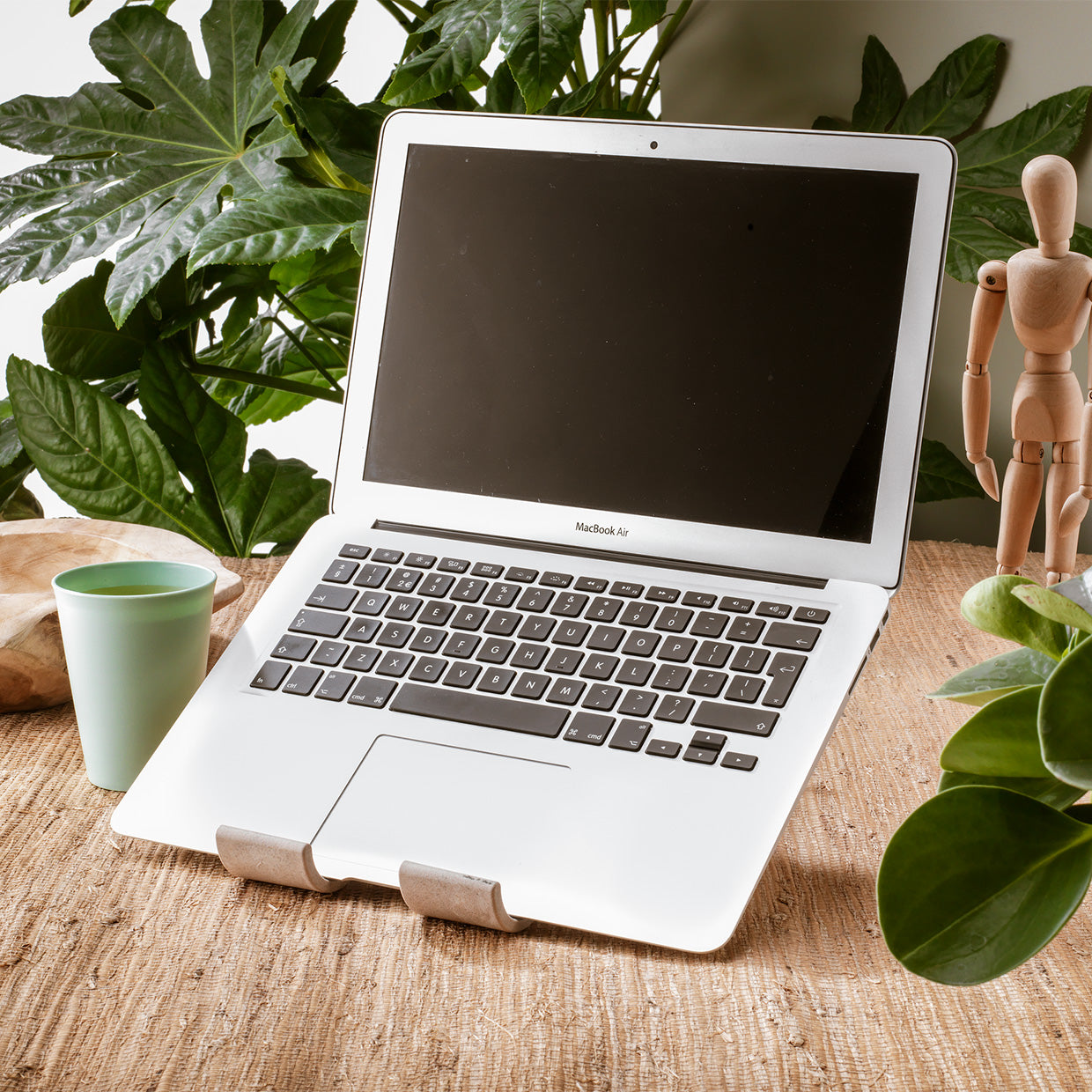 R Go Treepod Adjustable Laptop and Tablet Stand - Portable Ergonomic Holder for Desk, Bed, Couch - Perfect for Work, Study, and Entertainment