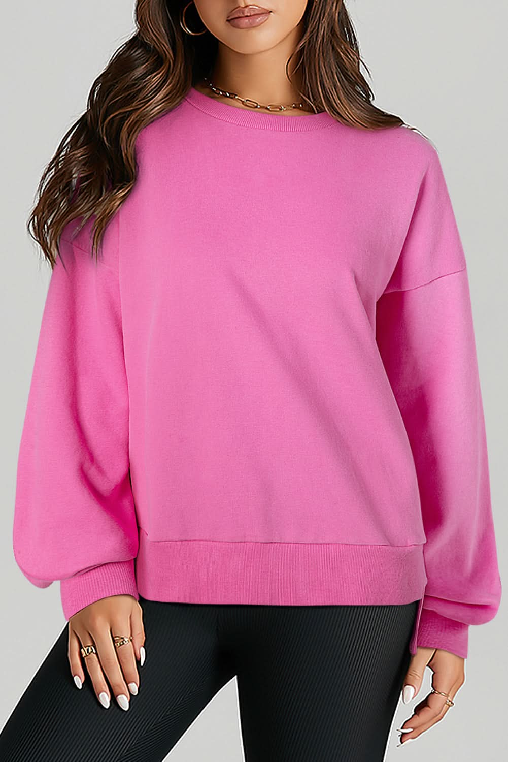Bonbon Fleece Lined Sweatshirt for Women - Cozy Winter Pullover with Soft Inner Lining - Perfect for Casual Outfits, Outdoor Activities & Cold Weather Layering