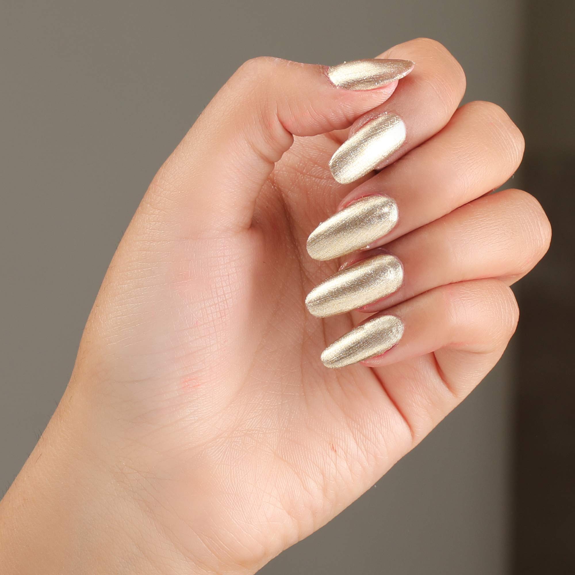 FYORR 15ML Quick Dry Nail Polish - Long Lasting, Smooth Finish, Gold Rush Shimmer - Perfect for Manicures, Pedicures, and Nail Art Designs