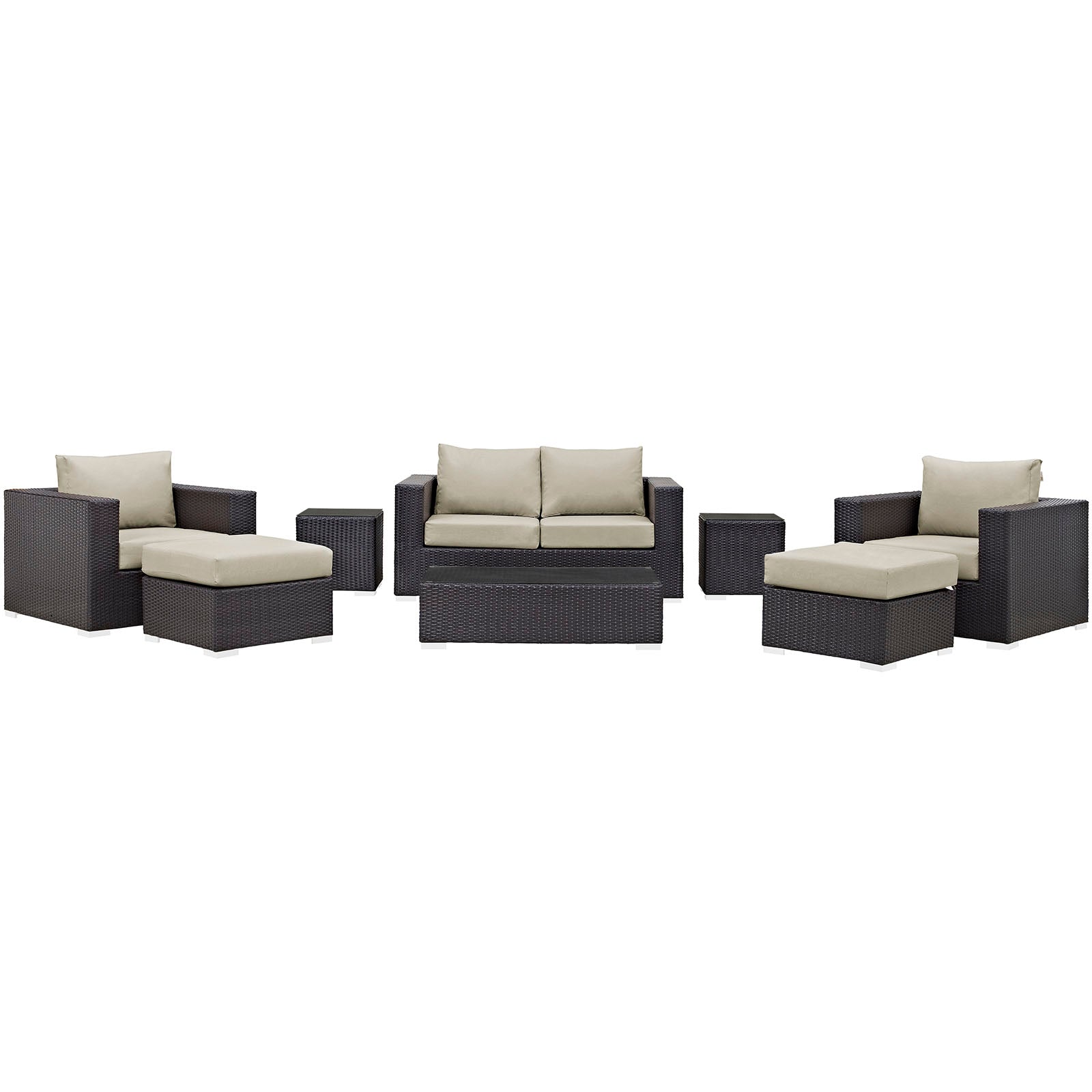8-Piece Outdoor Patio Sofa Set - Waterproof Wicker Furniture with Cushions for Garden, Backyard, Poolside - Perfect for Relaxing and Entertaining Guests