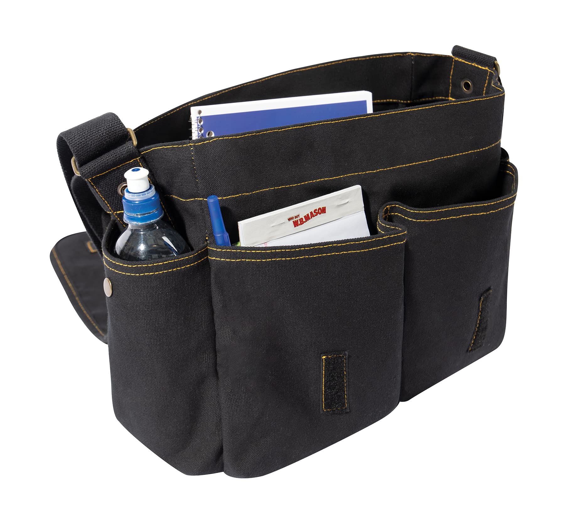 Premium Heavyweight Canvas Messenger Bag - Durable Crossbody Shoulder Bag for Men & Women, Black - Perfect for Work, Travel & Everyday Use