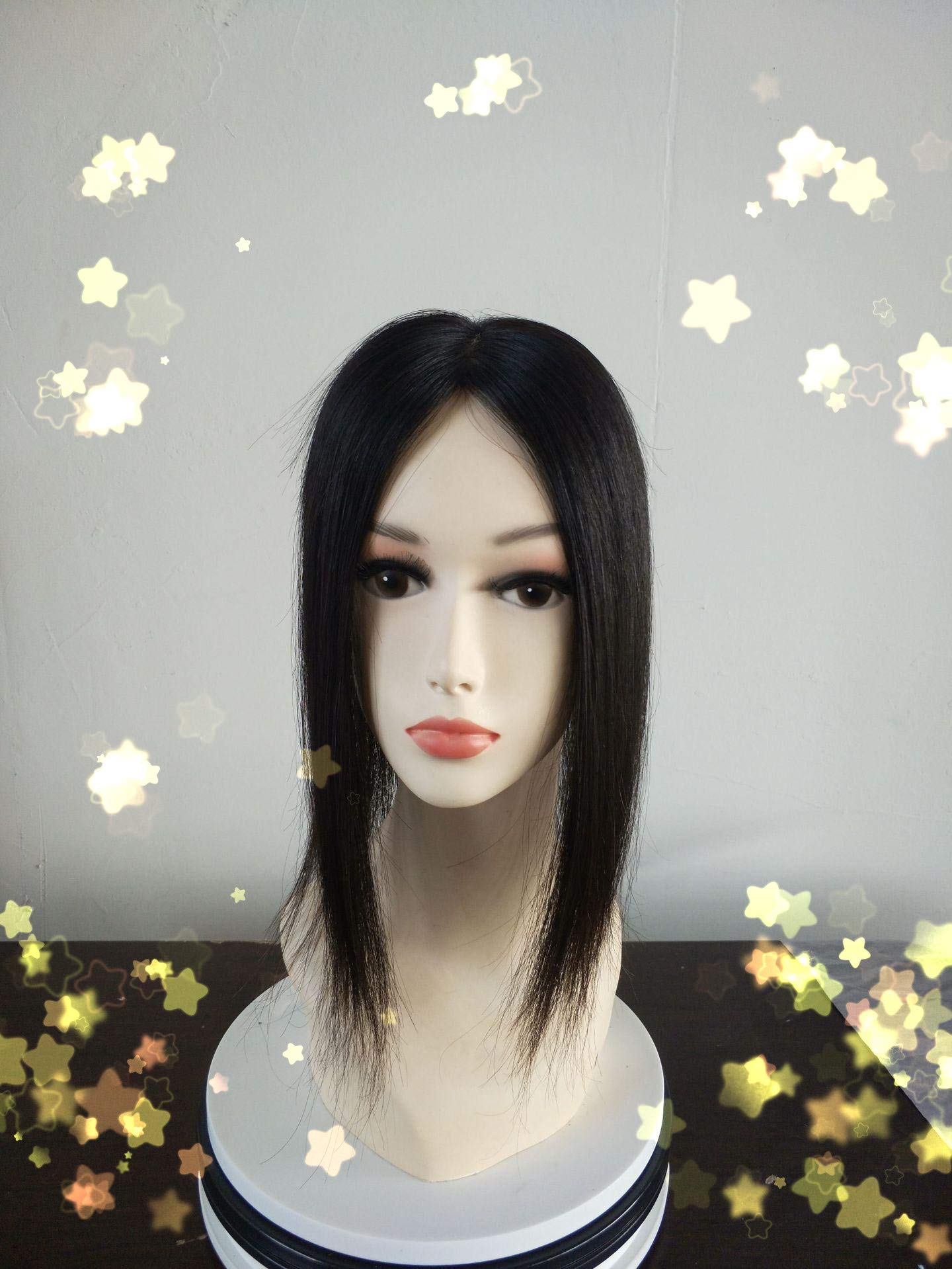 Natural Human Hair Toppers for Women - Clip In Hair Piece with Thinning Hair Solution, Invisible Silk Base 4x4 Inches, Long Hair Extensions for Volume & Coverage | Perfect for Daily Wear, Special Occasions & Hair Loss Concealment