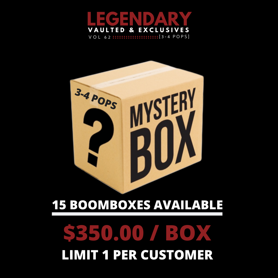 BoomLoot Mystery BoomBox - Legendary Vaulted & Exclusive Funko Pop Figures (3-4 Pops) | Volume 62 | Collectible Mystery Box for Pop Culture Fans & Gift for Collectors