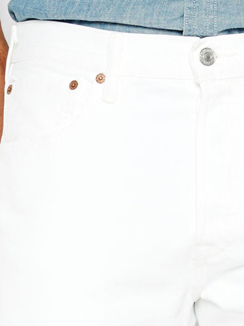 Levi's Men's 501 Original Fit Jeans - Classic Straight Leg Denim Pants in White for Casual Wear & Everyday Style