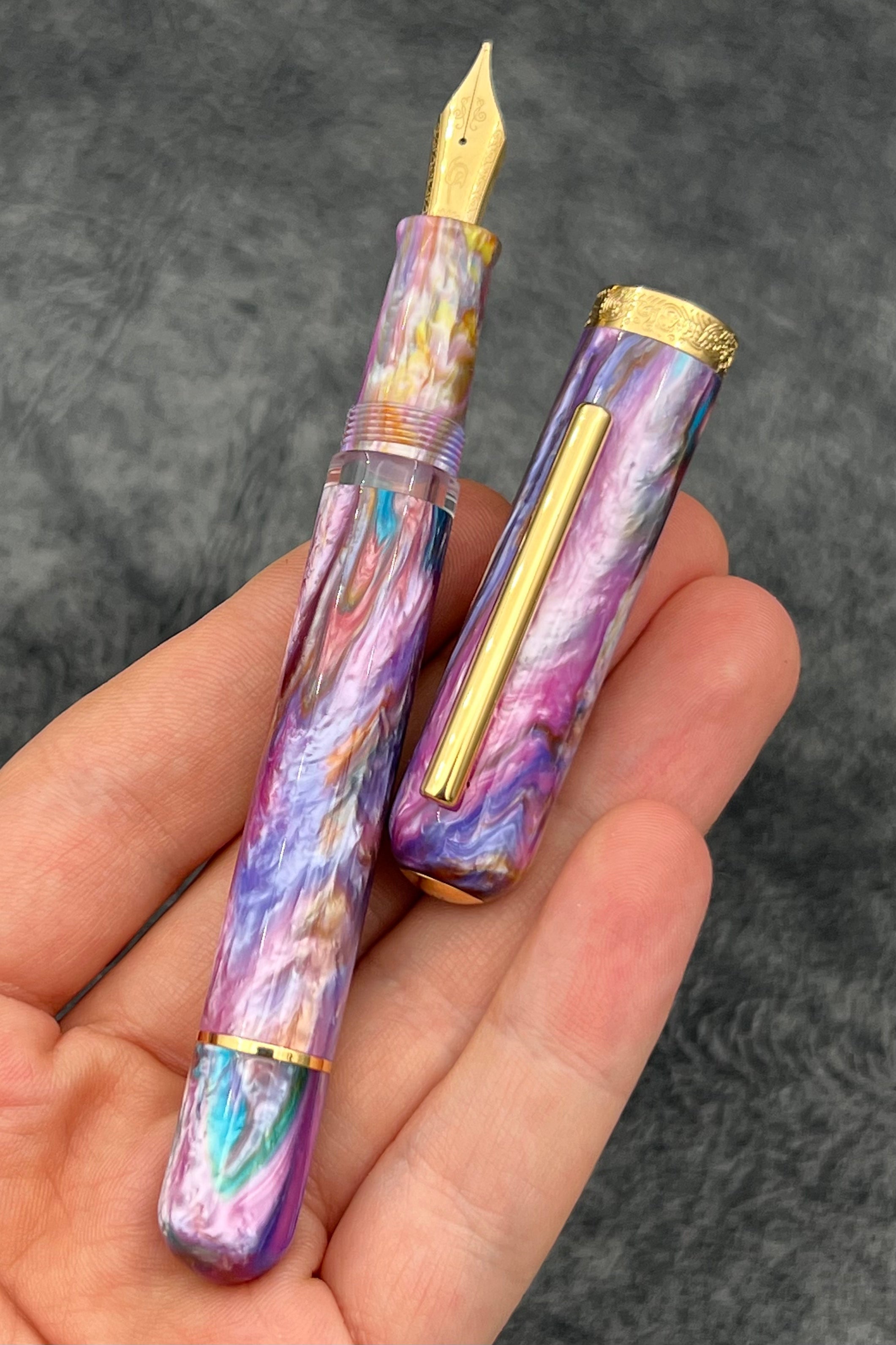 Nahvalur (Narwhal) Voyage Vacation Fountain Pen - Premium Miami Blue Resin - Smooth Writing Experience for Journaling, Note Taking & Gift Giving