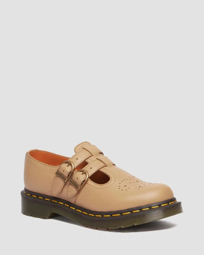 **8065 Mary Jane Shoes for Women - Savannah Tan Comfortable Flats - Perfect for Work, Casual Wear & Everyday Use**