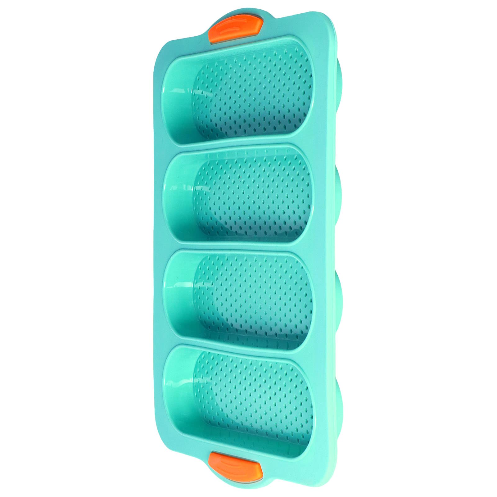Premium Silicone Baguette Mold - 4 Groove Non-Stick Bread Baking Pan, Wearproof & Easy Demolding for Perfect French Bread - Ideal for Home Baking, Restaurants & Gift Giving (Green)