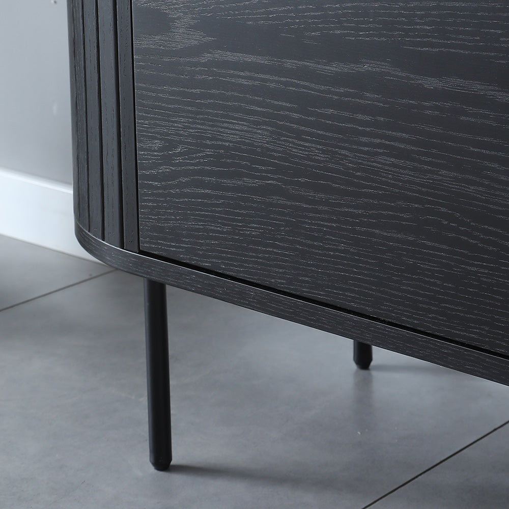 Kaidan 160cm Black TV Stand Entertainment Center - Modern Media Console for Living Room, Bedroom & Home Theater Setup