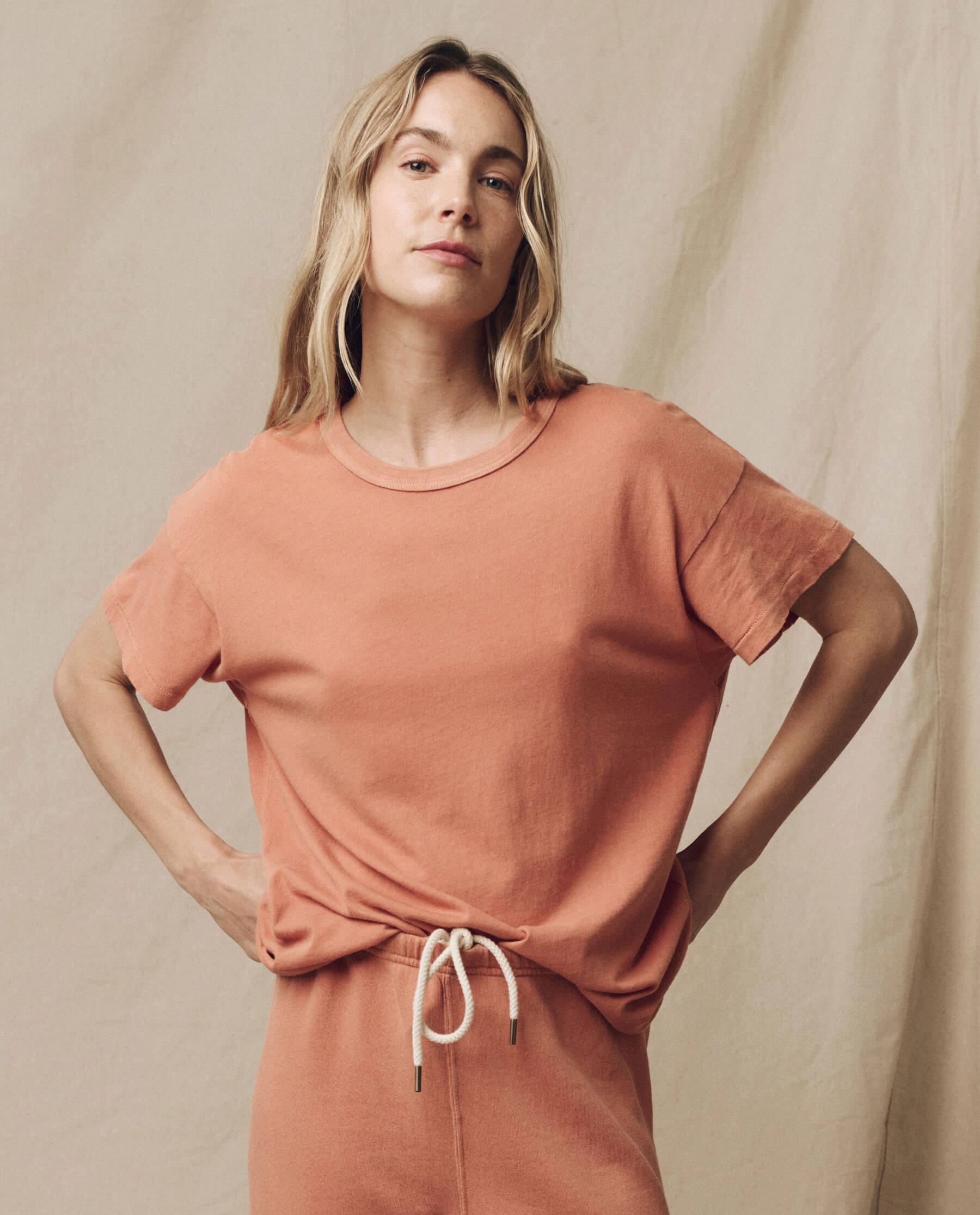 The Boxy Crew Solid Sun-Dried Orange T-Shirt - Casual Comfort for Everyday Wear & Street Style