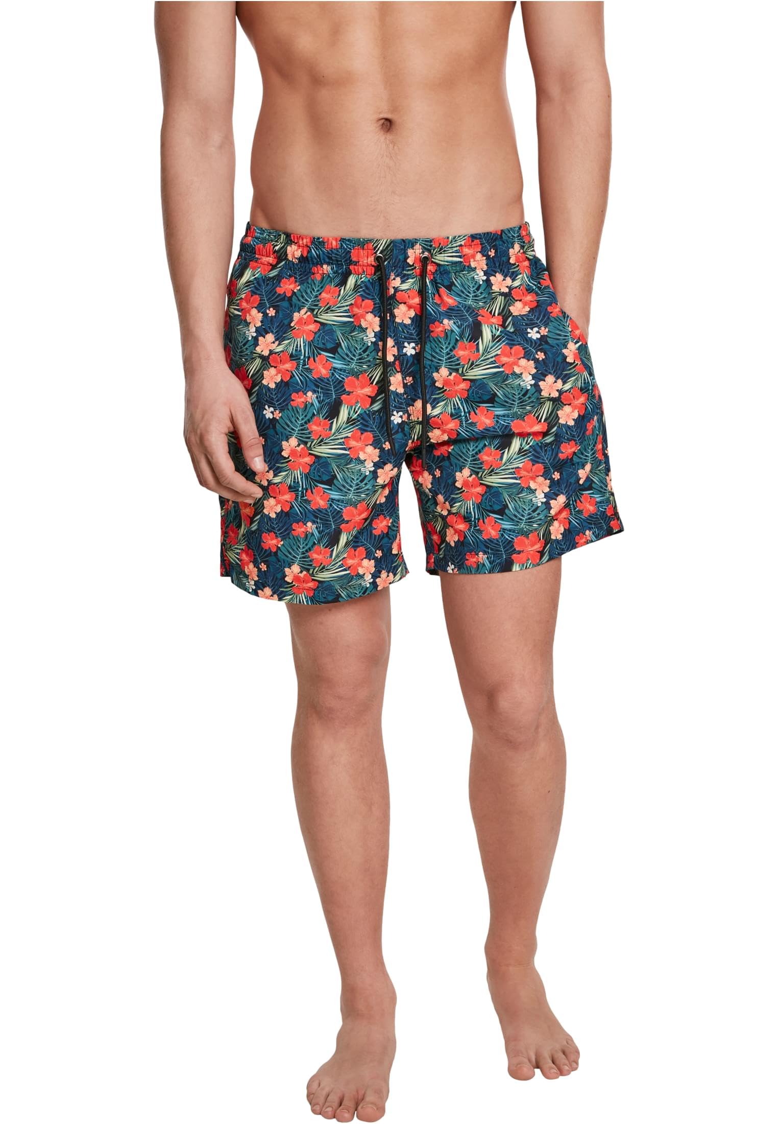 Men's Tropical Pattern Swim Shorts - Quick Dry, Comfortable Beach Swimwear for Summer Vacation & Pool Party - XXL