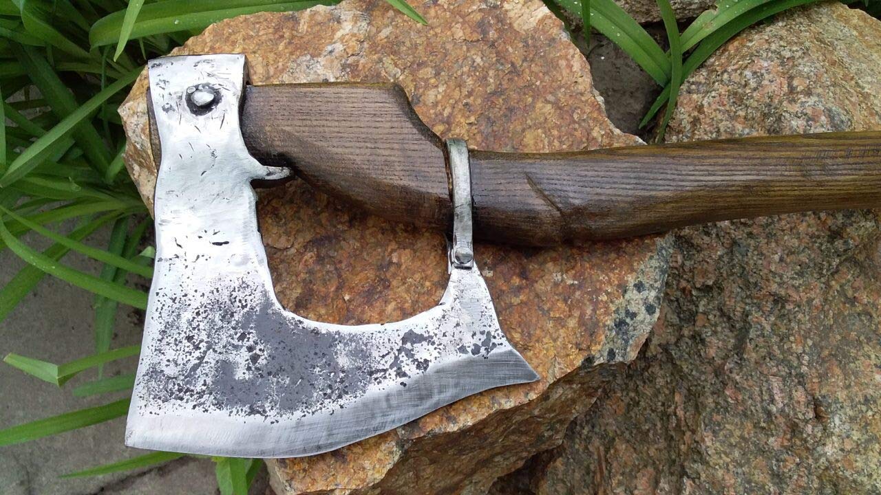 Viking Axe Hatchet - Hand Forged Medieval Axe for Men | Unique Birthday Gift, 6th Anniversary Present & Handyman Tool | Perfect for Camping, Woodworking & Outdoor Adventures