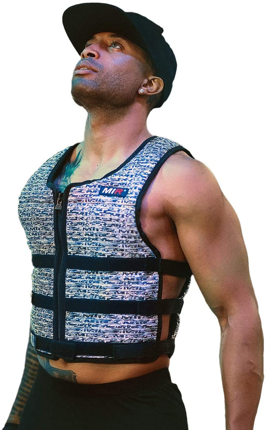 MiR Super Slim Air Flow Weighted Vest 4-32lbs - Adjustable Workout Vest for Men & Women with Solid Iron Weights | Machine Washable | Perfect for Running, CrossFit, Strength Training & Fitness Exercises
