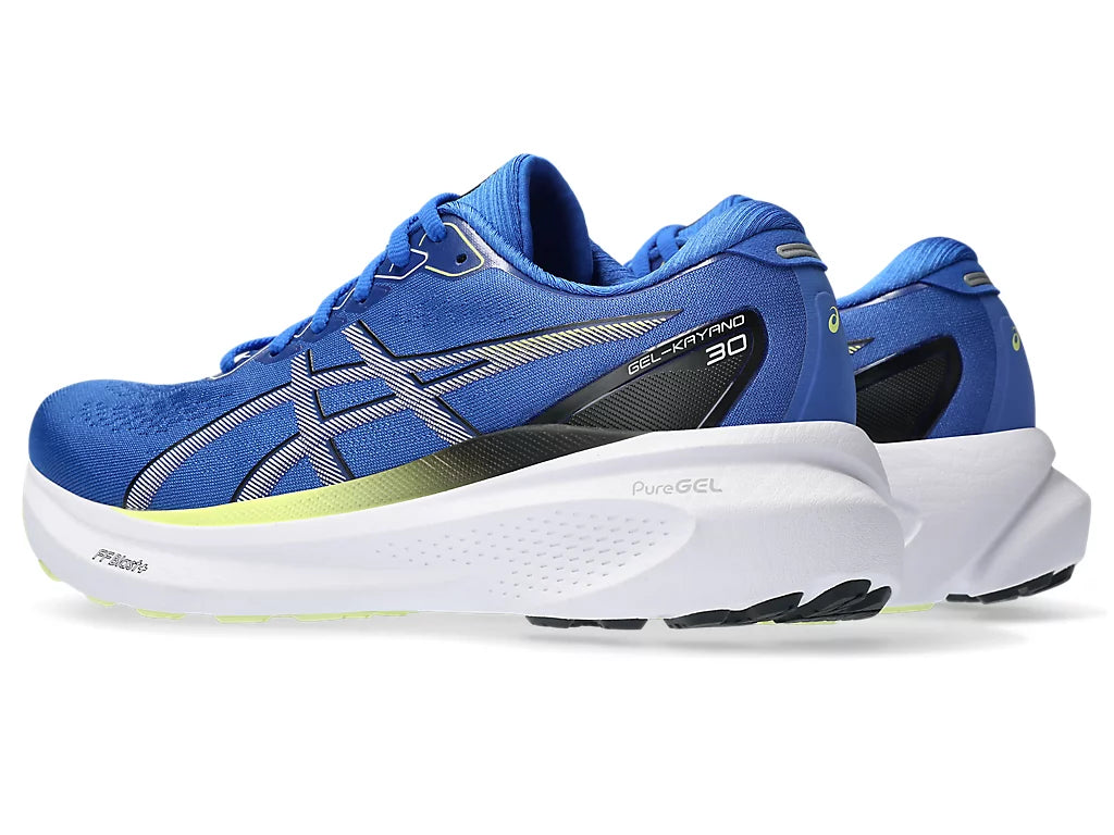 ASICS Men's GEL-KAYANO 30 Running Shoes - Illusion Blue/Glow Yellow | Premium Cushioning & Stability for Long-Distance Running, Jogging & Gym Workouts