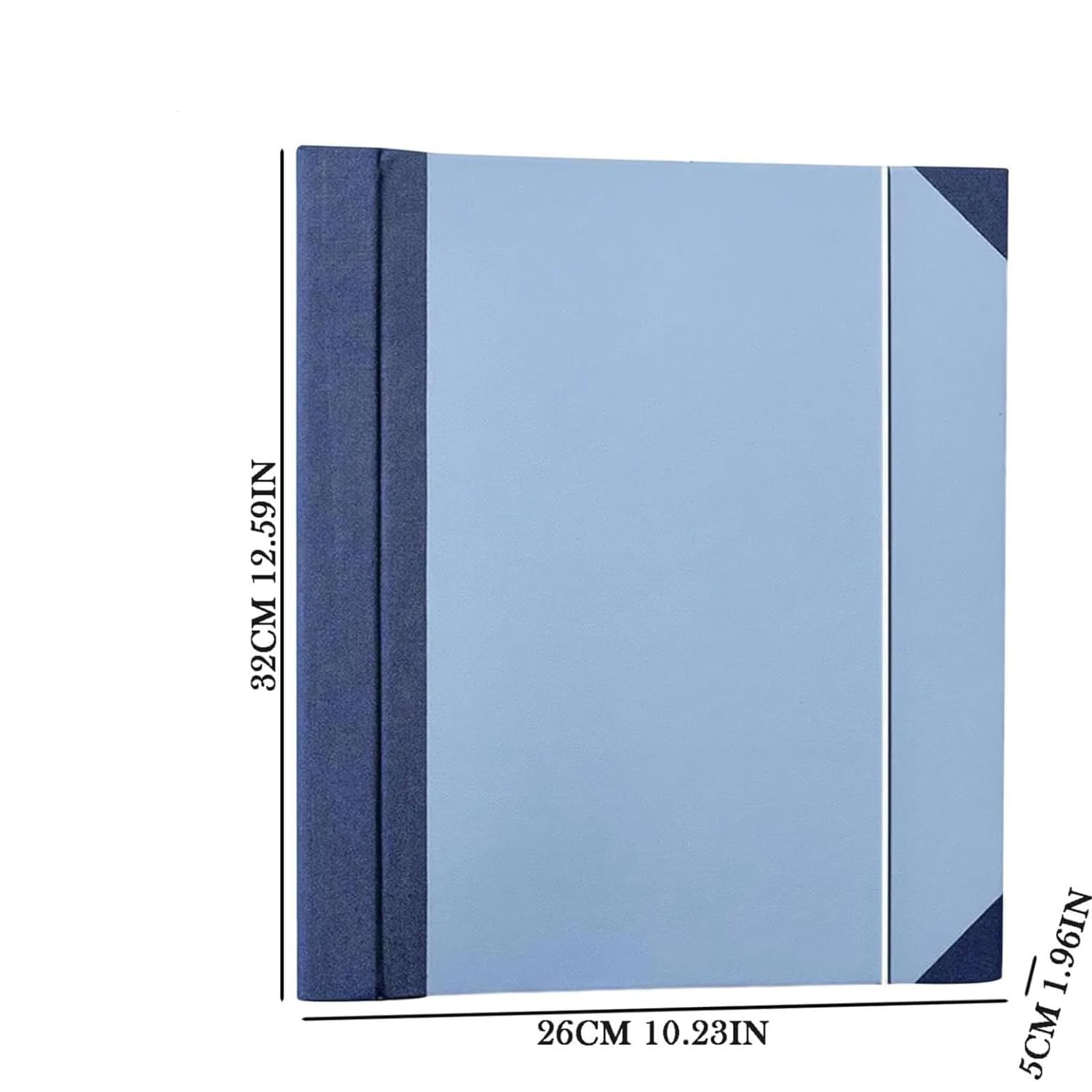 Premium Folio Folders with Pockets - Heavy Duty Document Organizer for Bills, Certificates & Important Papers | Family Estate Planning, Emergency Binder, Missing Person Documentation | Perfect for Home Office, Legal Documents & Personal Records (Blue)