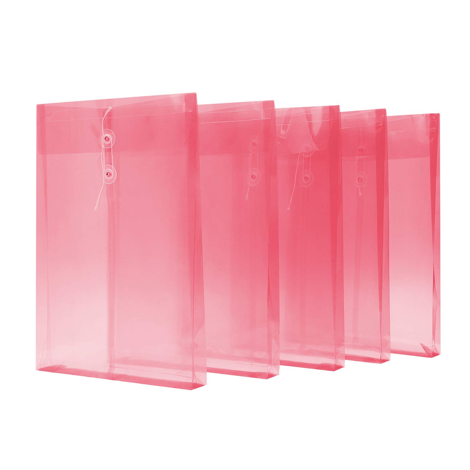12PCS A4 Plastic File Envelopes - Waterproof Letter Size Document Organizers with Button String Closure for Office, School, Projects, Bills & Contracts Storage | Perfect for Filing, Mailing & Organizing Important Papers