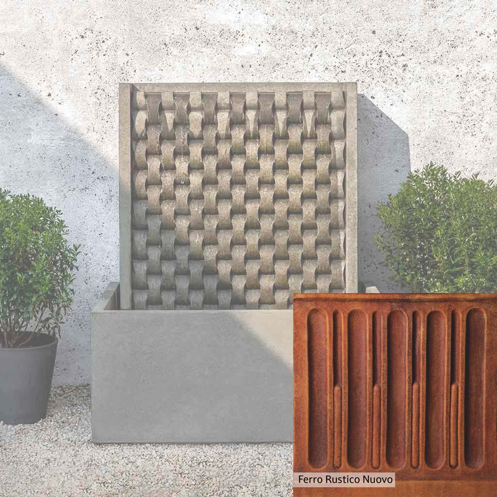 Campania International Large M Weave Outdoor Fountain - Elegant Garden Water Feature for Patio, Yard & Landscape Decor