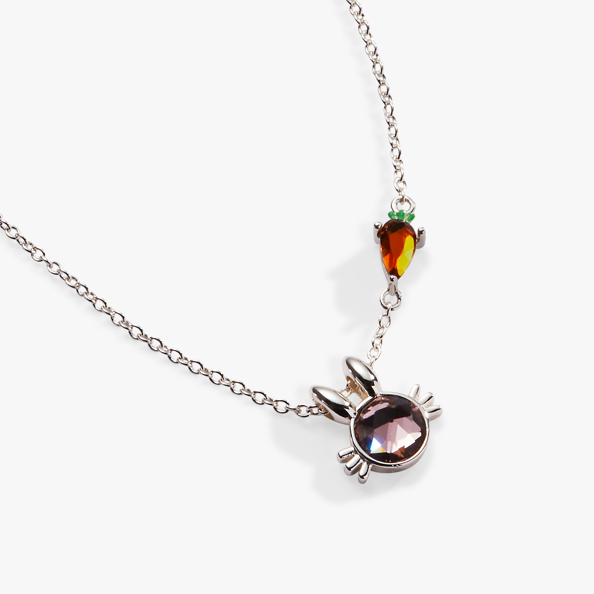 Crystal Bunny Pendant Necklace - Sterling Silver Rabbit Charm Jewelry for Women - Perfect Gift for Easter, Birthday & Everyday Wear