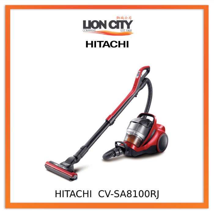 Hitachi CV SA8100RJ Powerful Bagless Vacuum Cleaner with HEPA Filtration - Ideal for Pet Hair, Allergies & Deep Cleaning Carpets, Hard Floors & Stairs