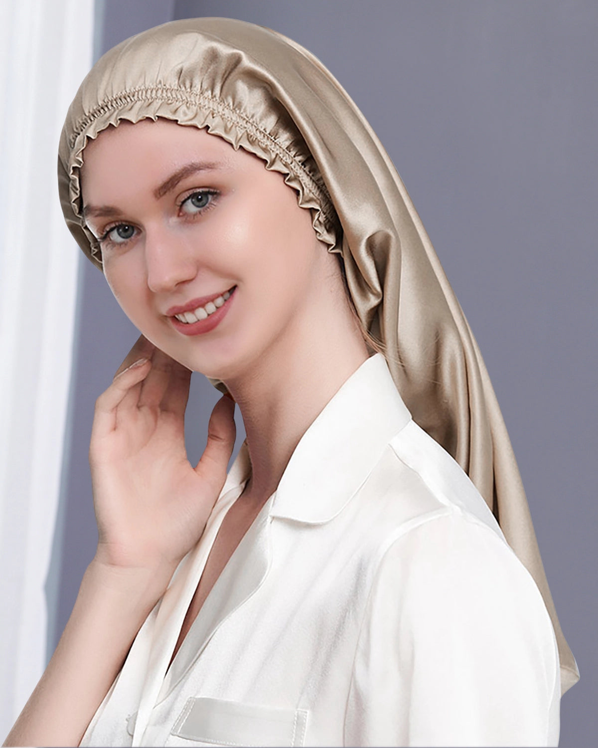 Luxury Mulberry Silk Bonnet for Hair Protection - Soft Sleep Cap for Curly, Natural & Afro Hair - Perfect for Nighttime & Travel Use