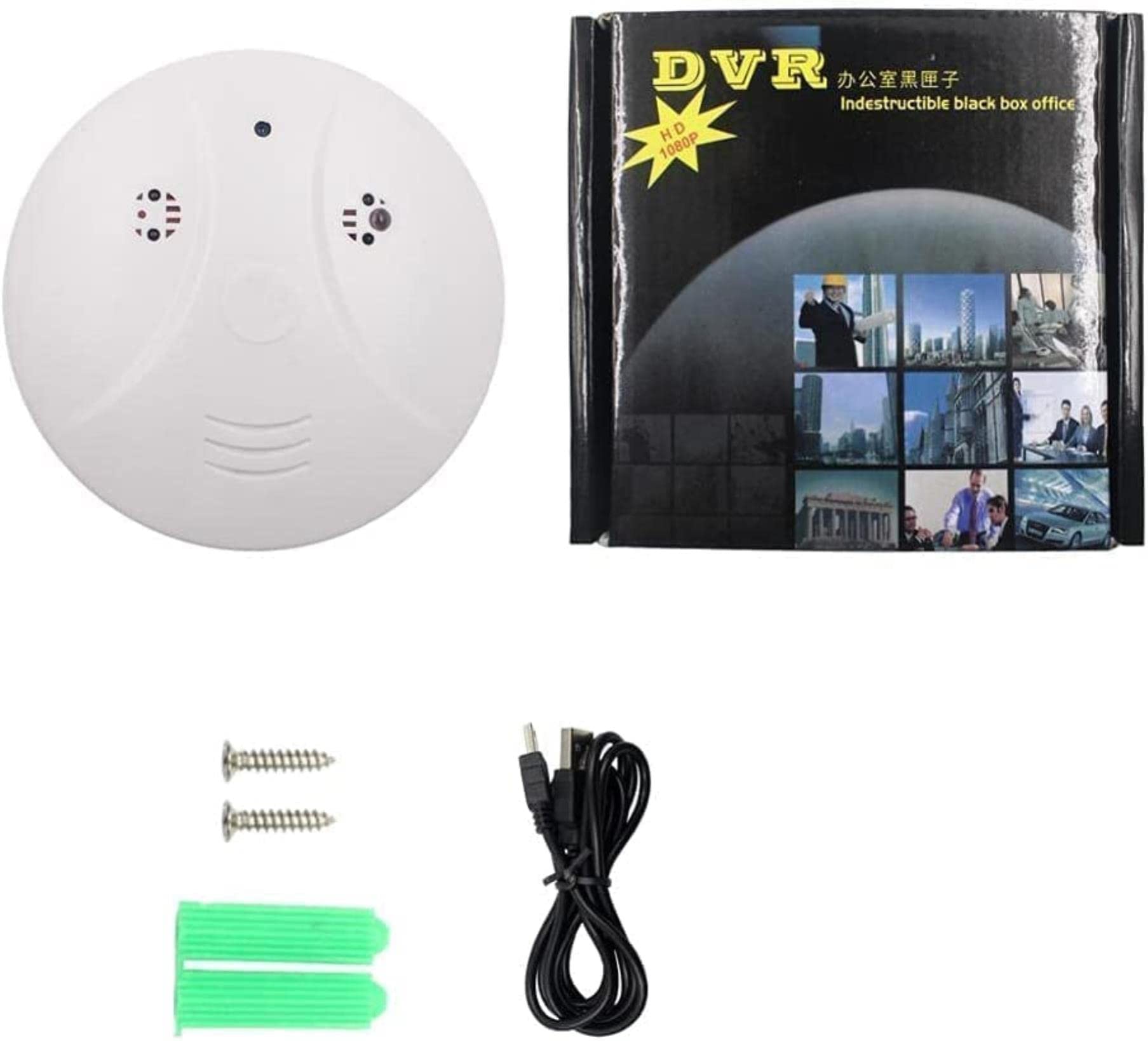 AADECOR Hidden Camera with Smoke Detector, 1080P Full HD Indoor WiFi Security Camera with Night Vision & Motion Detection - 32GB Storage for Home, Office, Baby & Pet Monitoring