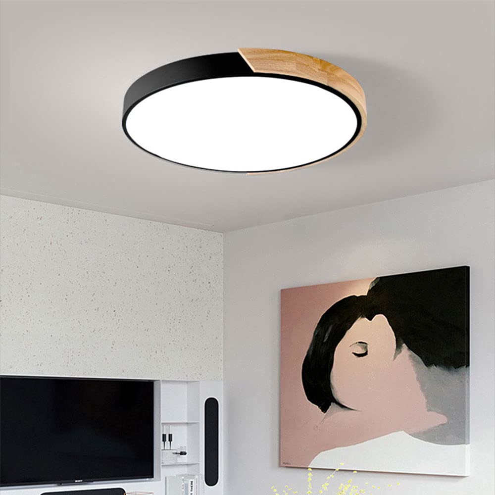 Dimmable LED Panel Ceiling Light - Tri-Color Flush Mount Lighting Fixture, Easy to Install, Modern Nordic Macaron Design for Kids Room, Bedroom & Living Room Lighting