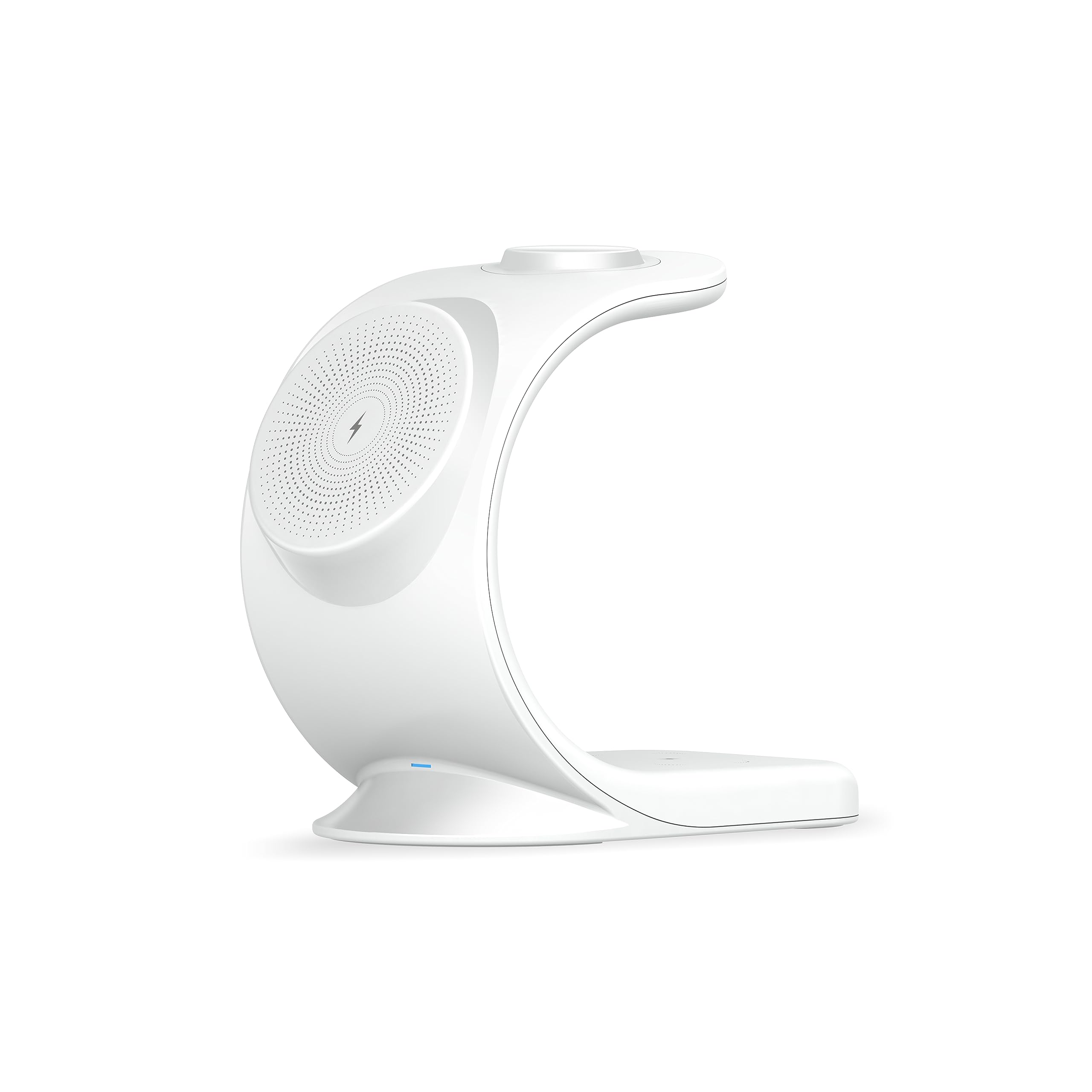 3-in-1 Magnetic Wireless Charging Station for iPhone 14/13/12, Apple Watch Series 9/8/7 & AirPods Pro - 18W Fast Qi Magsafe Charger Stand with Nightstand Mode - Perfect for Bedroom, Office and Travel Accessories (White)